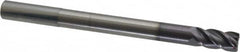 Accupro - 1/2", 1" LOC, 1/2" Shank Diam, 6" OAL, 4 Flute, Solid Carbide Square End Mill - Single End, AlTiN Finish, Spiral Flute, 40° Helix, Centercutting, Right Hand Cut, Right Hand Flute - Americas Industrial Supply
