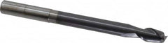 Accupro - 10mm, 18mm LOC, 10mm Shank Diam, 120mm OAL, 2 Flute, Solid Carbide Square End Mill - Single End, AlTiN Finish, Spiral Flute, 40° Helix, Centercutting, Right Hand Cut, Right Hand Flute - Americas Industrial Supply