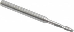 Accupro - 5/64", 1/4" LOC, 1/8" Shank Diam, 1-1/2" OAL, 2 Flute, Solid Carbide Square End Mill - Single End, Uncoated, Spiral Flute, 30° Helix, Centercutting, Right Hand Cut, Right Hand Flute - Americas Industrial Supply
