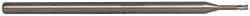 Accupro - 0.055", 0.082" LOC, 1/8" Shank Diam, 2-1/2" OAL, 3 Flute, Solid Carbide Square End Mill - Single End, Uncoated, Spiral Flute, 30° Helix, Centercutting, Series Miniature - Americas Industrial Supply