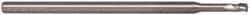 Accupro - 0.09", 0.135" LOC, 1/8" Shank Diam, 2-1/2" OAL, 3 Flute, Solid Carbide Square End Mill - Single End, Uncoated, Spiral Flute, 30° Helix, Centercutting, Series Miniature - Americas Industrial Supply
