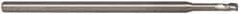 Accupro - 0.09", 0.135" LOC, 1/8" Shank Diam, 2-1/2" OAL, 3 Flute, Solid Carbide Square End Mill - Single End, Uncoated, Spiral Flute, 30° Helix, Centercutting, Series Miniature - Americas Industrial Supply