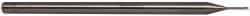 Accupro - 0.025", 0.037" LOC, 1/8" Shank Diam, 2-1/2" OAL, 3 Flute, Solid Carbide Square End Mill - Single End, Uncoated, Spiral Flute, 30° Helix, Centercutting, Series Miniature - Americas Industrial Supply