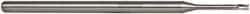 Accupro - 0.06", 0.09" LOC, 1/8" Shank Diam, 2-1/2" OAL, 3 Flute, Solid Carbide Square End Mill - Single End, Uncoated, Spiral Flute, 30° Helix, Centercutting, Series Miniature - Americas Industrial Supply