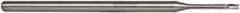 Accupro - 0.06", 0.09" LOC, 1/8" Shank Diam, 2-1/2" OAL, 3 Flute, Solid Carbide Square End Mill - Single End, Uncoated, Spiral Flute, 30° Helix, Centercutting, Series Miniature - Americas Industrial Supply