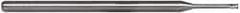 Accupro - 0.055", 0.082" LOC, 1/8" Shank Diam, 2-1/2" OAL, 3 Flute, Solid Carbide Square End Mill - Single End, Uncoated, Spiral Flute, 30° Helix, Centercutting, Series Miniature - Americas Industrial Supply