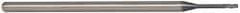 Accupro - 0.05", 0.075" LOC, 1/8" Shank Diam, 2-1/2" OAL, 3 Flute, Solid Carbide Square End Mill - Single End, AlTiN Finish, Spiral Flute, 30° Helix, Centercutting, Series Miniature - Americas Industrial Supply