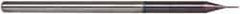 Accupro - 1/64", 0.022" LOC, 1/8" Shank Diam, 2-1/2" OAL, 3 Flute, Solid Carbide Square End Mill - Single End, AlTiN Finish, Spiral Flute, 30° Helix, Centercutting, Right Hand Cut, Right Hand Flute, Series Miniature - Americas Industrial Supply
