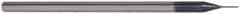 Accupro - 0.02", 0.03" LOC, 1/8" Shank Diam, 2-1/2" OAL, 3 Flute, Solid Carbide Square End Mill - Single End, AlTiN Finish, Spiral Flute, 30° Helix, Centercutting, Series Miniature - Americas Industrial Supply