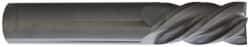 Accupro - 1", 1-3/4" LOC, 1" Shank Diam, 4" OAL, 4 Flute, Solid Carbide Square End Mill - Single End, Uncoated, Spiral Flute, 40° Helix, Centercutting, Right Hand Cut, Left Hand Flute - Americas Industrial Supply
