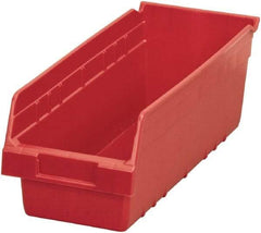 Akro-Mils - 17-7/8" Deep, Red Polymer Hopper Shelf Bin - 6" High x 6-5/8" Wide x 17-7/8" Long - Americas Industrial Supply