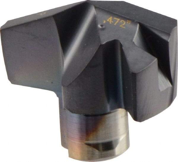 Iscar - Series ICP, 11.99mm Diam Grade IC908 140° Replaceable Drill Tip - Carbide, TiAlN Finish, 12 Seat Size - Americas Industrial Supply