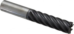 Accupro - 5/8", 2-1/8" LOC, 5/8" Shank Diam, 4" OAL, 7 Flute, Solid Carbide Square End Mill - Single End, AlTiN Finish, Spiral Flute, 37.50° Helix, Centercutting, Right Hand Cut, Right Hand Flute - Americas Industrial Supply