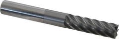 Accupro - 1/2", 7 Flute, Single End, Solid Carbide, 0.02" Corner Radius End Mill - 4" OAL, 37° Helix, Right Hand Flute, 1-5/8" LOC, Right Hand Cut - Americas Industrial Supply