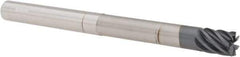 Accupro - 1/2", 5/8" LOC, 1/2" Shank Diam, 6" OAL, 7 Flute, Solid Carbide Square End Mill - Single End, AlTiN Finish, Spiral Flute, 37.50° Helix, Centercutting, Right Hand Cut, Right Hand Flute - Americas Industrial Supply