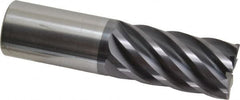 Accupro - 1", 7 Flute, Single End, Solid Carbide, 0.03" Corner Radius End Mill - 4" OAL, 37° Helix, Right Hand Flute, 2" LOC, Right Hand Cut - Americas Industrial Supply