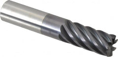 Accupro - 3/4", 7 Flute, Single End, Solid Carbide, 0.03" Corner Radius End Mill - 4" OAL, 37° Helix, Right Hand Flute, 1-5/8" LOC, Right Hand Cut - Americas Industrial Supply