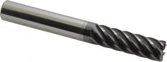 Accupro - 1/2", 7 Flute, Single End, Solid Carbide, 0.02" Corner Radius End Mill - 4" OAL, 37° Helix, Right Hand Flute, 1-5/8" LOC, Right Hand Cut - Americas Industrial Supply