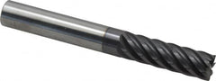 Accupro - 1/2", 7 Flute, Single End, Solid Carbide, 0.03" Corner Radius End Mill - 4" OAL, 37° Helix, Right Hand Flute, 1-5/8" LOC, Right Hand Cut - Americas Industrial Supply