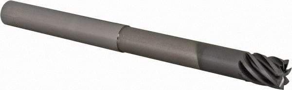 Accupro - 1/2", 5/8" LOC, 1/2" Shank Diam, 6" OAL, 7 Flute, Solid Carbide Square End Mill - Single End, nACRo Finish, Spiral Flute, 37.50° Helix, Centercutting, Right Hand Cut, Right Hand Flute - Americas Industrial Supply
