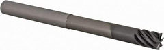 Accupro - 1/2", 5/8" LOC, 1/2" Shank Diam, 6" OAL, 7 Flute, Solid Carbide Square End Mill - Single End, nACRo Finish, Spiral Flute, 37.50° Helix, Centercutting, Right Hand Cut, Right Hand Flute - Americas Industrial Supply