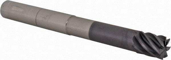 Accupro - 5/8", 3/4" LOC, 5/8" Shank Diam, 6" OAL, 7 Flute, Solid Carbide Square End Mill - Single End, AlTiN Finish, Spiral Flute, 37.50° Helix, Centercutting, Right Hand Cut, Right Hand Flute - Americas Industrial Supply