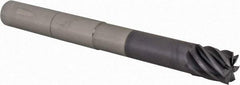 Accupro - 5/8", 3/4" LOC, 5/8" Shank Diam, 6" OAL, 7 Flute, Solid Carbide Square End Mill - Single End, AlTiN Finish, Spiral Flute, 37.50° Helix, Centercutting, Right Hand Cut, Right Hand Flute - Americas Industrial Supply