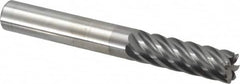Accupro - 1/2", 7 Flute, Single End, Solid Carbide, 0.03" Corner Radius End Mill - 4" OAL, 37° Helix, Right Hand Flute, 1-5/8" LOC, Right Hand Cut - Americas Industrial Supply
