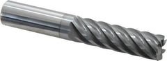 Accupro - 5/8", 7 Flute, Single End, Solid Carbide, 0.03" Corner Radius End Mill - 4" OAL, 37° Helix, Right Hand Flute, 2-1/8" LOC, Right Hand Cut - Americas Industrial Supply