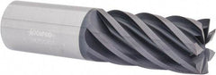 Accupro - 1", 2" LOC, 1" Shank Diam, 4" OAL, 7 Flute, Solid Carbide Square End Mill - Single End, AlTiN Finish, Spiral Flute, 37.50° Helix, Centercutting, Right Hand Cut, Right Hand Flute - Americas Industrial Supply