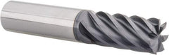 Accupro - 3/4", 1-5/8" LOC, 3/4" Shank Diam, 4" OAL, 7 Flute, Solid Carbide Square End Mill - Single End, AlTiN Finish, Spiral Flute, 37.50° Helix, Centercutting, Right Hand Cut, Right Hand Flute - Americas Industrial Supply