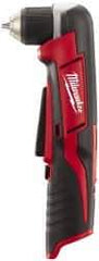 Milwaukee Tool - 12 Volt 3/8" Chuck Right Angle Handle Cordless Drill - 0-800 RPM, Keyless Chuck, Reversible, Lithium-Ion Batteries Not Included - Americas Industrial Supply