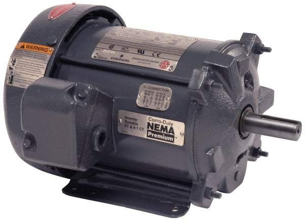 US Motors - 75 hp, TEFC Enclosure, No Thermal Protection, 1,785 RPM, 460 Volt, 60 Hz, Three Phase Premium Efficient Motor - Size 365 Frame, Rigid Mount, 1 Speed, Ball Bearings, 84 Full Load Amps, F Class Insulation, Reversible - Americas Industrial Supply