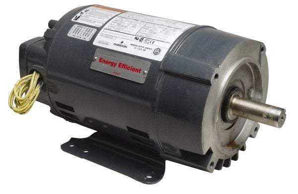 US Motors - 1.5 hp, ODP Enclosure, No Thermal Protection, 3,450 RPM, 208-230/460 Volt, 60 Hz, Three Phase Energy Efficient Motor - Size 56C Frame, C-Face/Base Mount, 1 Speed, Ball Bearings, 4.8-4.4/2.2 Full Load Amps, B Class Insulation, Reversible - Americas Industrial Supply