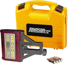 Johnson Level & Tool - Laser Level 4 AA Batteries, Laser Detector - Use With Red Beam Rotary Laser - Americas Industrial Supply