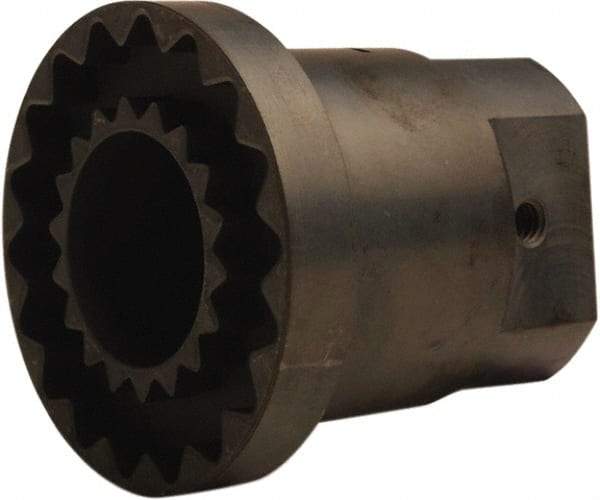 TB Wood's - 1" Bore, 1/4" x 1/8" Keyway Width x Depth, 2.46" Hub, 4 Flexible Coupling Hub & Flange - 2.46" OD, 2-1/2" OAL, Sintered Steel, Order 2 Hubs, 2 Flanges & 1 Sleeve for Complete Coupling - Americas Industrial Supply