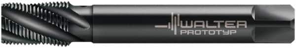 Walter-Prototyp - 1 - 11-1/2 NPT, 30° Helix, 5 Flutes, Modified Bottoming Chamfer, Oxide Finish, Cobalt, Spiral Flute Pipe Tap - Right Hand Flute, 1.1024" Shank Diam, 1.2205" Thread Length, 0.8661" Square Size, Series 25567 - Americas Industrial Supply