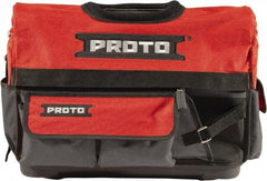 Proto - 10 Pocket Gray & Red Polyester Tool Bag - 20" Wide x 11" Deep x 15" High - Americas Industrial Supply