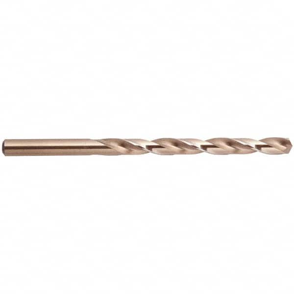 National Twist Drill - Letter L 135° Cobalt Jobber Drill - Gold Finish Finish, Right Hand Cut, Spiral Flute, Straight Shank, 4-1/4" OAL, Split Point - Americas Industrial Supply