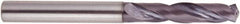 National Twist Drill - 15/64" 140° Solid Carbide Jobber Drill - AlTiN Finish, Right Hand Cut, Spiral Flute, Straight Shank, 3.228" OAL - Americas Industrial Supply