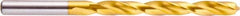 National Twist Drill - 9/64" 118° High Speed Steel Jobber Drill - TiN Finish, Right Hand Cut, Spiral Flute, Straight Shank, 2-7/8" OAL - Americas Industrial Supply