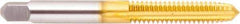 Regal Cutting Tools - 5/8-18 UNF 3B 4 Flute TiN Finish High Speed Steel Straight Flute Standard Hand Tap - Taper, Right Hand Thread, 3-13/16" OAL, 1-13/16" Thread Length, H3 Limit, Oversize - Americas Industrial Supply