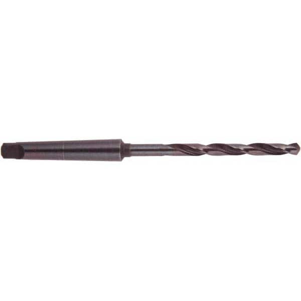 National Twist Drill - 1-1/8", 4MT 118° Point High Speed Steel Taper Shank Drill Bit - Americas Industrial Supply