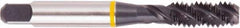 Regal Cutting Tools - M14x1.50 Metric Fine 3 Flute Bottoming Spiral Flute Tap - High Speed Steel, Oxide Finish, Right Hand Flute, Right Hand Thread, D6, Series Triple Crown - Americas Industrial Supply