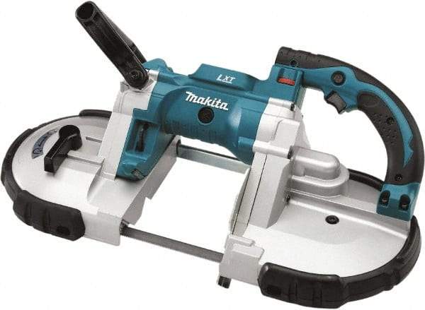 Makita - 18 Volt, 44-7/8" Blade, 530 SFPM Cordless Portable Bandsaw - 4-3/4" (Round) & 4-3/4 x 4-3/4" (Rectangle) Cutting Capacity, Lithium-Ion Battery Not Included - Americas Industrial Supply