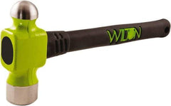 Wilton - 1-1/2 Lb Head Drop Forged Steel Ball Pein Hammer - Steel Handle with Grip, 14" OAL, Steel Rods Throughout for Added Strength - Americas Industrial Supply