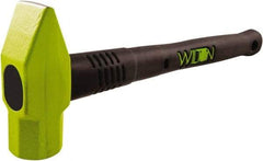 Wilton - 3 Lb Head Drop Forged Steel Ball Pein Hammer - Steel Handle with Grip, 16" OAL, Steel Rods Throughout for Added Strength - Americas Industrial Supply