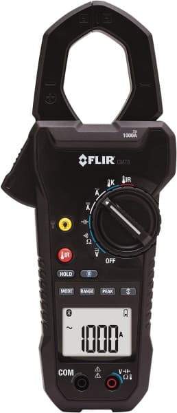 FLIR - CM78-NIST, CAT IV, Digital True RMS Wireless Clamp Meter with 1.45" Clamp On Jaws - 1000 VAC/VDC, 1000 AC/DC Amps, Measures Voltage, Capacitance, Current, Frequency, Resistance - Americas Industrial Supply