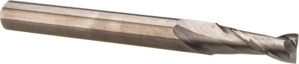 SGS - 1", 3" LOC, 1" Shank Diam, 6" OAL, 2 Flute, Solid Carbide Square End Mill - Single End, AlTiN Finish, Spiral Flute, 30° Helix, Centercutting, Right Hand Cut, Right Hand Flute, Series 3EL - Americas Industrial Supply