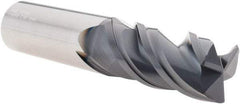 SGS - 1", 3 Flute, Single End, Solid Carbide, 0.04" Corner Radius End Mill - 5" OAL, Right Hand Flute, 2-1/4" LOC, Right Hand Cut - Americas Industrial Supply